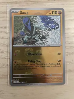 Pokemon TCG - Sawk 049/086 49 - Masterball Reverse Holo - White Flare - NM - Image 1