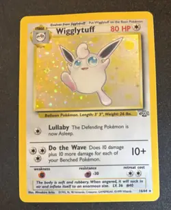 Pokemon TCG Jungle Wigglytuff Card 16/64 Unlimited Holo Rare, LP Condition - Image 1