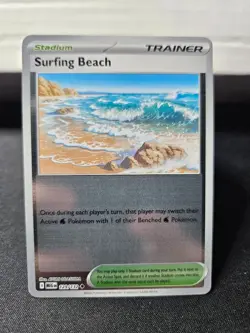 Surfing Beach 129/132 Reverse Holo - Me01: Mega Evolution Pokemon TCG - NM - Image 1