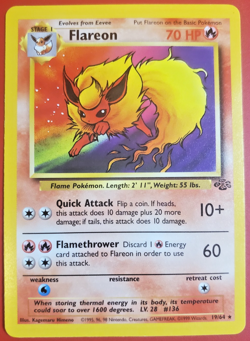 Flareon - 19/64 - Pokemon Jungle Unlimited Rare Card WOTC LP - Image 1