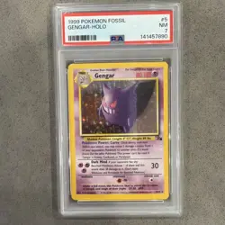 1999 Pokemon Fossil Gengar #5 Holo PSA 7 NM - Image 1