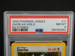 1999 POKEMON JUNGLE #11 SNORLAX - HOLO NO SYMBOL SCARCE PSA 8 NEAR MINT TO MINT! - Image 4