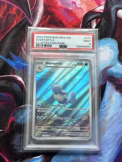Pokemon 151 Wartortle Illustration Rare 171/165 English PSA 9 - Image 1