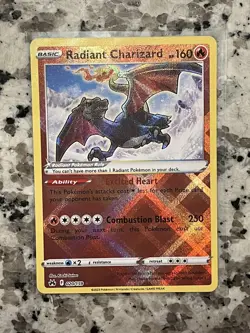 Pokemon TCG Radiant Charizard Crown Zenith 020/159 Holo Radiant Shiny - Image 1