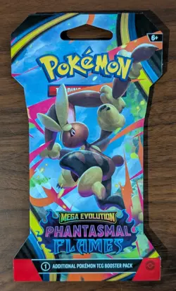 Mega Evolution Pokemon Phantasmal Flames TCG Sleeved Booster Pack (Random) NEW - Image 2