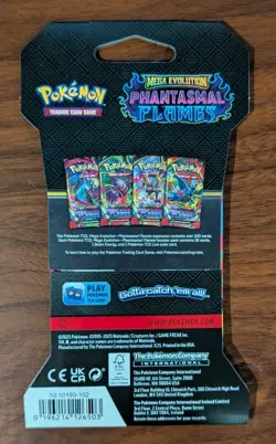 Mega Evolution Pokemon Phantasmal Flames TCG Sleeved Booster Pack (Random) NEW - Image 3