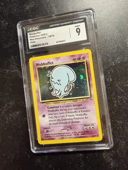 CGC 9 2001 Pokemon Neo Discovery Unlimited Wobbuffet Holo Rare 16/75 Mint - Image 2