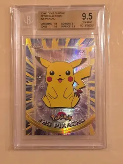 Pokemon Topps Chrome Pikachu Spectra #25 BGS 9.5 Gem Mint Beckett TV ANIMATION - Image 1