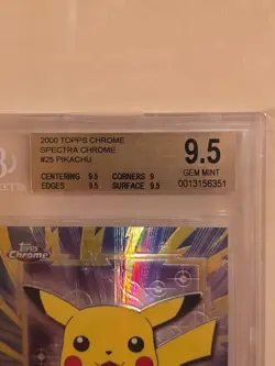 Pokemon Topps Chrome Pikachu Spectra #25 BGS 9.5 Gem Mint Beckett TV ANIMATION - Image 3