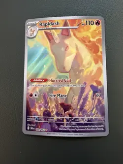 Rapidash 189/182 Illustration Rare Destined Rivals Pokemon NM - Image 1