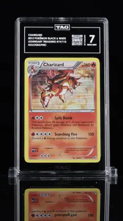 Pokemon Legendary Treasures 2013 Charizard Holo 19/113 Tag 7 Psa 7 - Image 1