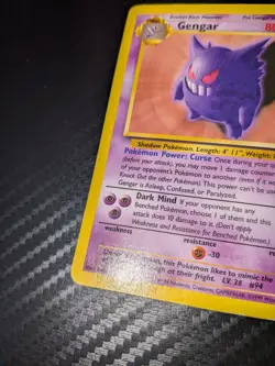 1999 Pokemon - Gengar Non-Holo Rare - Fossil Unlimited 20/62 - WOTC - Image 5