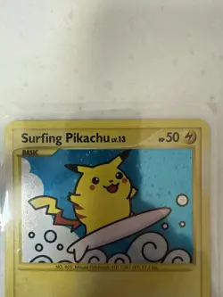 Pokemon Surfing Pikachu 114/111 Rising Rivals Secret Rare Holo Basic 50HP - Image 2