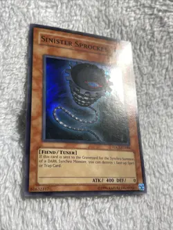 1x Sinister Sprocket TDGS-EN009 Super Rare Holo Unlimited edition /MP- LP Good - Image 3