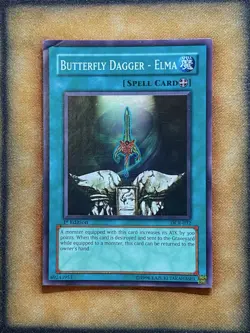 Yugioh Butterfly Dagger - Elma DCR-032 Super Rare 1st Ed MP - Image 1