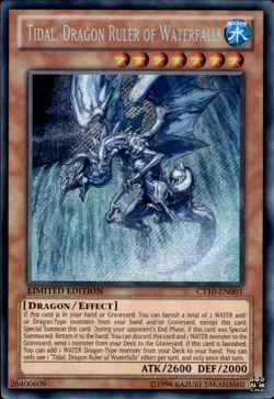 Tidal, Dragon Ruler Of Waterfalls - Secret Rare Limited CT10-EN001 - NM - YuGiOh - Image 1