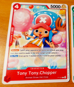ONE PIECE CARD GAME PROMO CARTE ENGLISH TONY TONY CHOPPER P-101 EN JCC MINT - Image 1