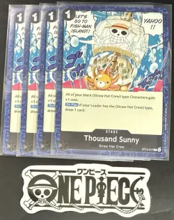 4x One Piece ST14-017 C Thousand Sunny - ENG - Regular - Playset - TCG - NM/M - Image 1