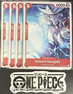 4 x One Piece OP12-002 UC Edward.Newgate - ENG - Regular - Playset - NM/M - Image 1