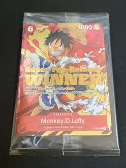 One Piece TCG MONKEY.D.LUFFY P-001 Super Pre Release Sealed Pack ENGLISH WINNER - Image 3