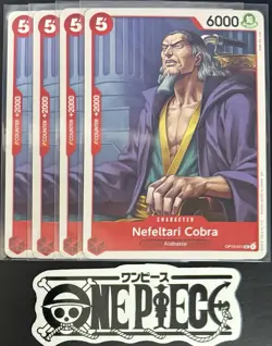 4x One Piece OP13-011 UC Nefeltari Cobra - ENG - Regular - Playset - TCG - NM/M - Image 1