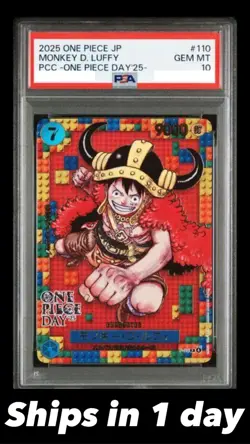 PSA 10 Luffy P-110 Premium Card Collection 2025 ONE PIECE DAY 25 Japanese - Image 1