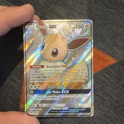 Pokemon TCG Eevee GX Full Art Promo Holo SM242 SM Basic 160 HP Boost Dash 100 - Image 1