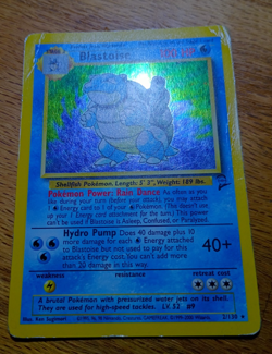 Pokemon Blastoise Holo Rare 2/130 - Base Set 2 - AUTHENTIC - Vintage WOTC - Image 3