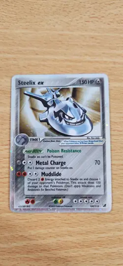Pokemon TCG Steelix ex 109/115 EX Unseen Forces Ultra Rare Holo 2005 LP - Image 1