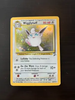 Pokemon TCG Wigglytuff Base Set 2 Holo 19/130 LP WOTC Unlimited Rare - Image 1