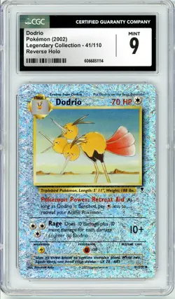 Pokemon Dodrio #41 Legendary Reverse Holo Rare CGC 9 Mint - Image 1