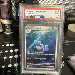 PSA 9 Wartortle 171 English Pokemon 151 2023 Illustration Rare - Image 1