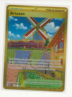 Artazon Gold Secret Rare 229/197 SV03: Obsidian Flames Pokemon NM - Image 1