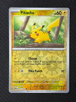 Pikachu 025/165 Reverse Holo Scarlet & Violet 151 Pokemon English Near Mint - Image 1