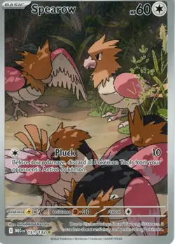 Mega Evolution Pokemon TCG Spearow 151/132 Full Art Secret Rare - NM - Image 1