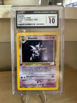 1999 Pokemon Fossil 1st Edition #6 Haunter Holo CGC 10 GEM MINT - Image 1