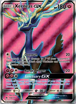 Xerneas GX 126/131 Rare Ultra Forbidden Light Pokemon NM - Image 1