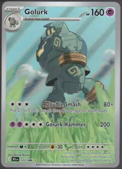 Pokemon TCG - Golurk 123/086 Illustration Rare SV: Black Bolt NM - Image 1
