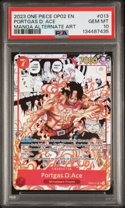 Portgas.D.Ace PSA 10 - OP02-013 - Manga Alt Art - Paramount War - One Piece TCG - Image 1