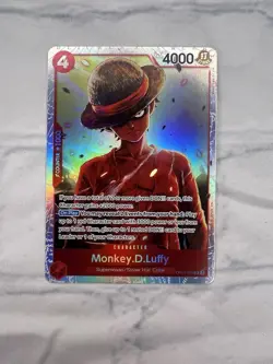 Namco Monkey.D.Luffy OP12-015 Super Rare Foil Legacy of the Master One Piece CCG - Image 1