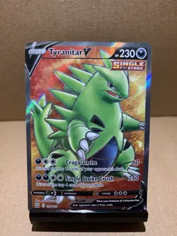 Pokemon Tyranitar V 154/163 Battle Styles Ultra Rare Full Art Holo Card - Image 1