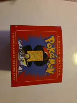 Pokemon 1999 Burger King 23k Gold Plated Card ( Poliwhirl) - Image 2