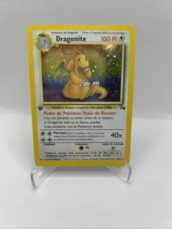 Pokemon TCG Dragonite 1st Edition Fossil Card 4/62 Spanish NM - Image 1