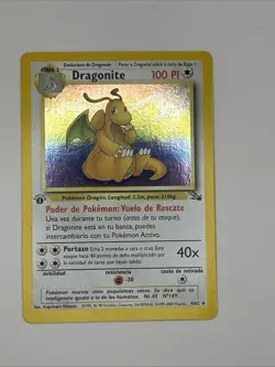 Pokemon TCG Dragonite 1st Edition Fossil Card 4/62 Spanish NM - Image 2