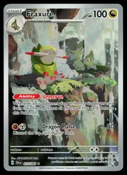 Fraxure 077/064 Shrouded Fable Illustration Rare Holo Pokemon Card - Image 1