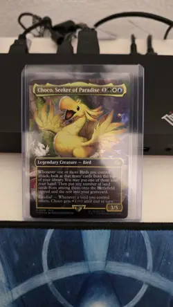 Choco, Seeker of Paradise (Borderless) (Chocobo Track Foil) -Foil Near Mint MTG - Image 1