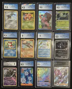 12 Graded Pokemon Card Lot - Old CGC Labels - Image 1