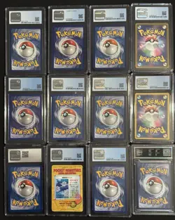 12 Graded Pokemon Card Lot - Old CGC Labels - Image 2