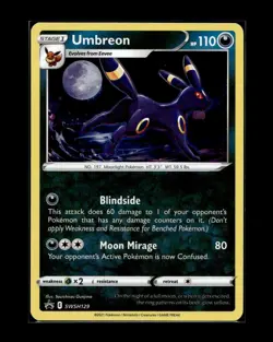 Umbreon SWSH129 - Black Star Promo - Near Mint NM Holo Pokemon Card - Image 1