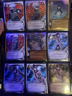 Naruto CCG Card 18 Count Super Rare, Holographic, 1st Ed. Lot - Image 1